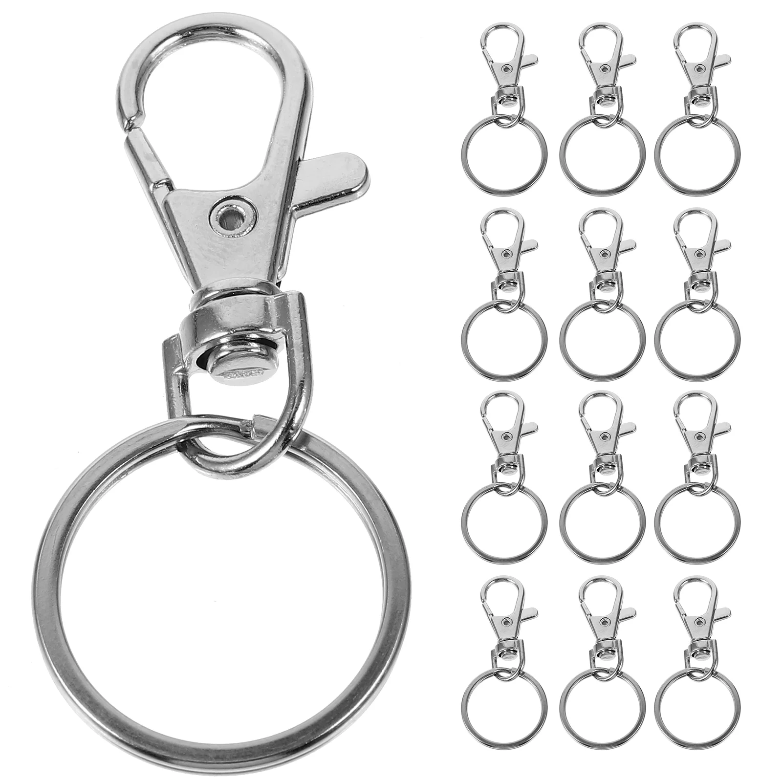 

40 Pcs Keyrings Keychain Making Puppy Buckle Crafts Supplies Zinc Alloy Hooks Loop DIY