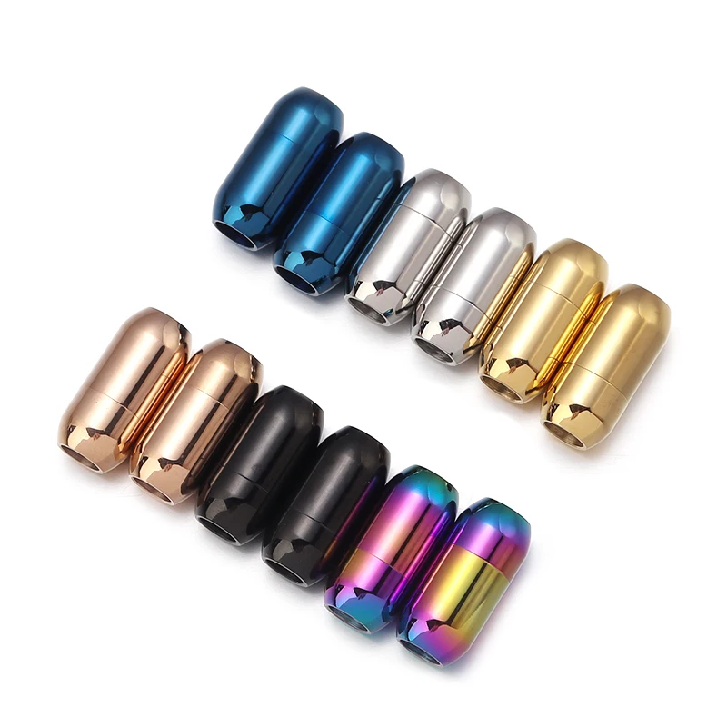 

2sets/lot Stainless Steel Magnetic Clasps Fastener Strong Magnetic End Clasp Cord Connector Hook For Bracelet Jewelry Making