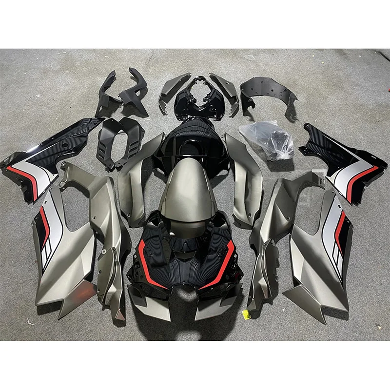 Фото Предварительно просверленный комплект обтекателя из АБС-пластика для Kawasaki Ninja ZX-10R ZX10R 2021 2022 2023 2024, серый №1