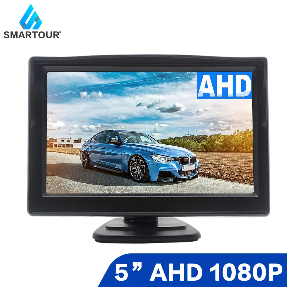 

5-дюймовый экран SMARTOUR AHD, настольный автомобильный монитор, дисплей заднего вида для слепых зон, автомобильное изображение заднего хода