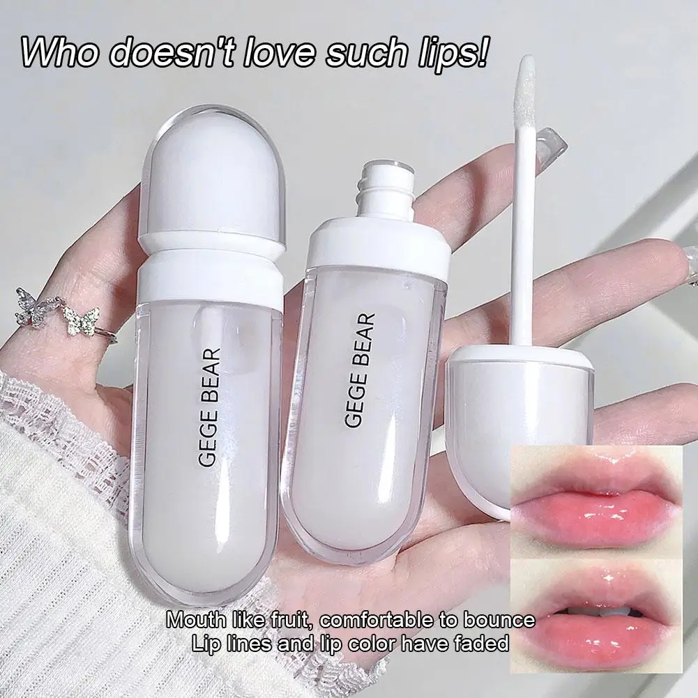 

Clear Moisture Lip Gloss Lip Oil Plumping Base Hydrating Balm Jelly Lines Lips Glaze Lip Makeup Moisturising Lighten Liquid S8S4