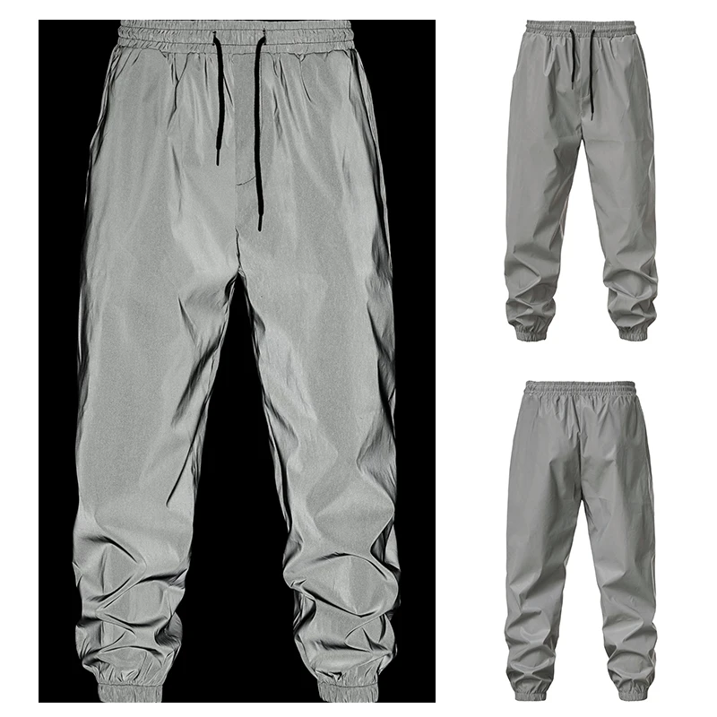 

Men's and Women's Reflective Pants Basketball Sports Hip-hop Dance Hip Hop Bundle Foot Pants Casual Glow-in-the Dark Pants