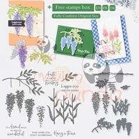 wisteria flowers metal cutting dies and stamps for diy dies scrapbooking paper cards handmade embossing decoration die cuts