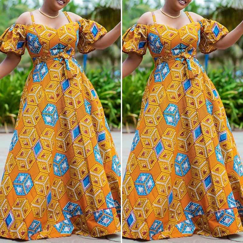 

Women Printed Sleeveless Long Maxi Dress 2022 VONDA Fashion Sundress Casual Baggy Vestido Robes Longue Bohemian Maxi Dress Baggy