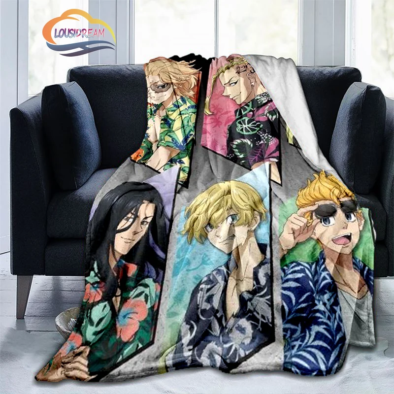 

Hot blooded animation Tokyo Revengers cashmere blanket fashion Cartoon Tokyo Revengers Portable Flannel blanket Nap sofa blanket