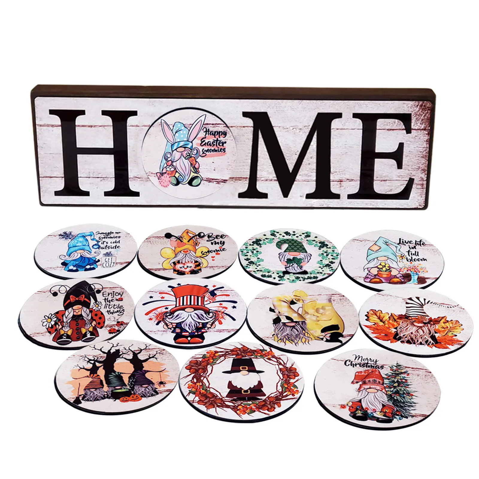 

Сменные настольные праздничные гномные знаки с 12 украшениями, домашний декор, стеклянные большие рождественские украшения