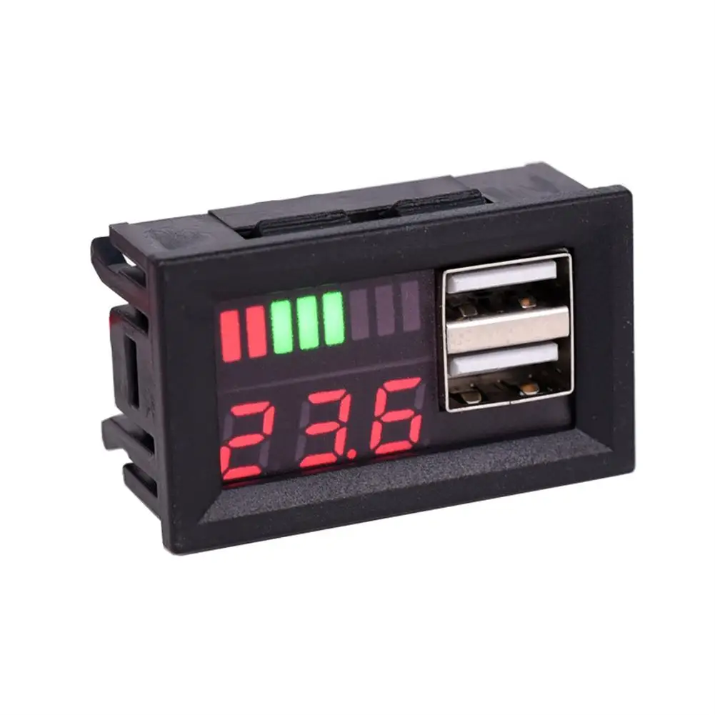 

NEW Led Digital Display Voltmeter Mini Voltage Meter acid Battery Dc 24v/12v To 5v Step-down Module Dual Usb Ports