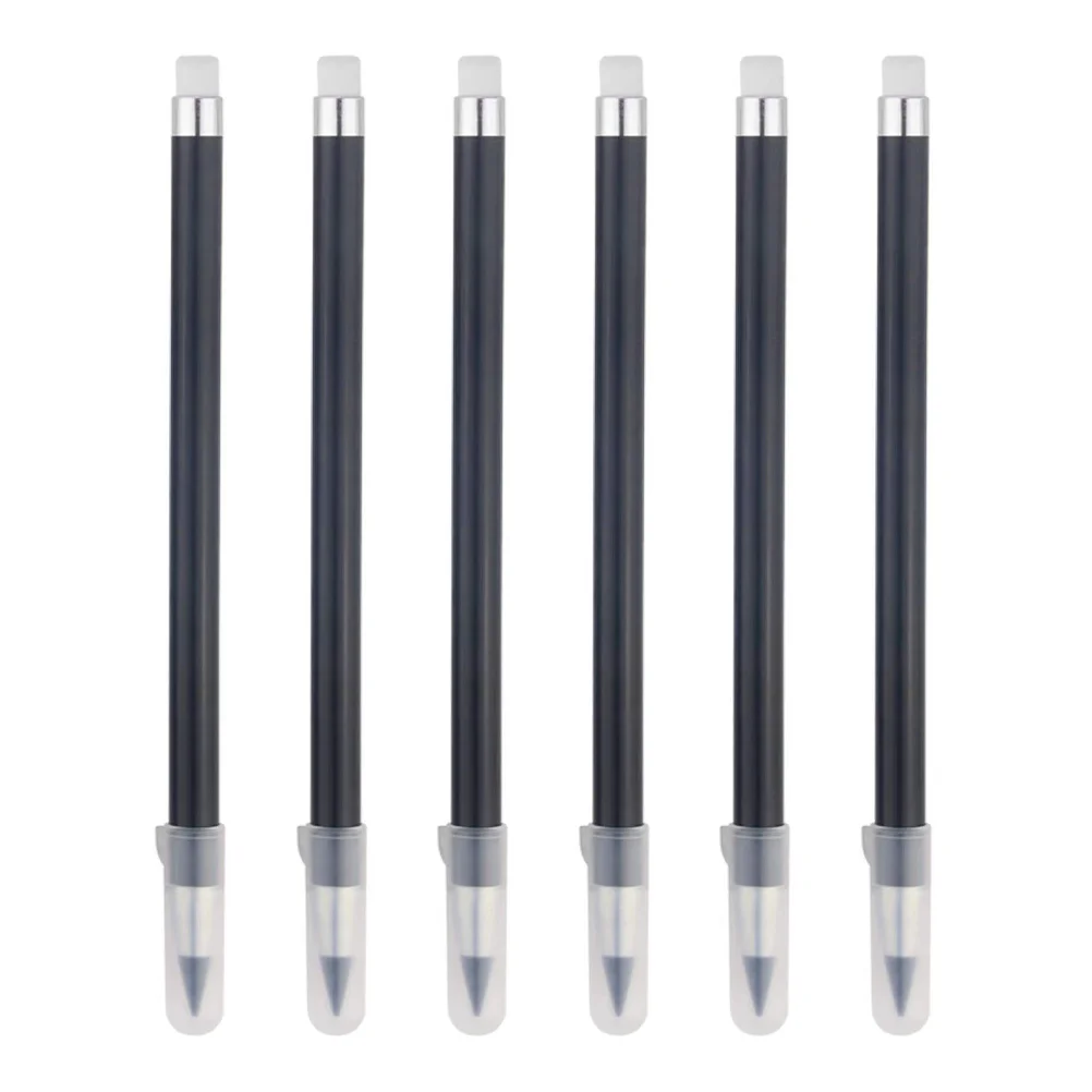 

6 Pcs Eternal Pencils Mechanical No Ink Everlasting Erasable Plastic Students Supplies Preschool Drawing Aesthetic pens