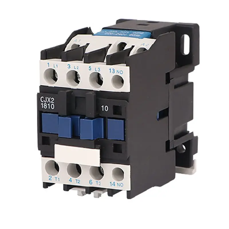 

CJX2-1810 AC Contactor 220V 50Hz Coil 18A Copper Coils Three Phase 1NO Rail Mount Industrial Electrical Contactor