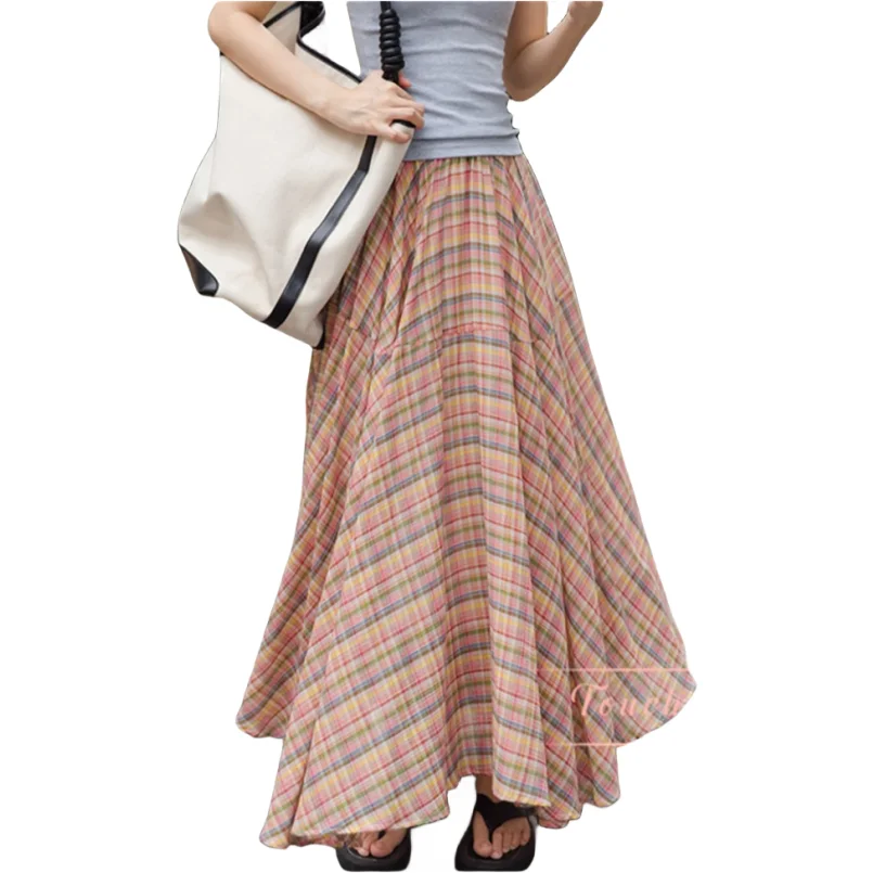 Элегантные длинные юбки-макси для женщин Новинка весна-лето 2024 юбки с высокой