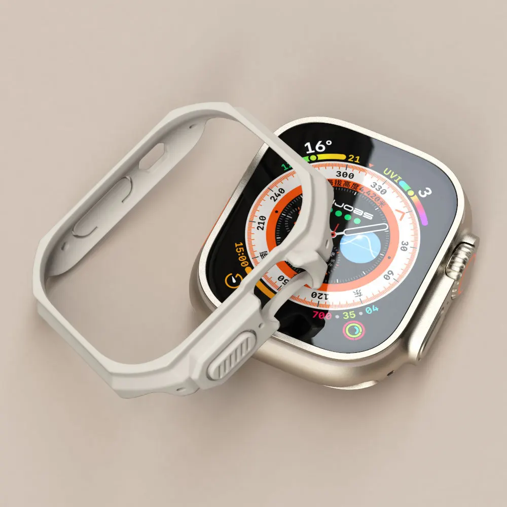

Watch Case for Apple Watch Ultra 49mm PC Material Protective Case Full Coverage Bumper for Iwatch 8 49Mm Ultra Bazel Accessories