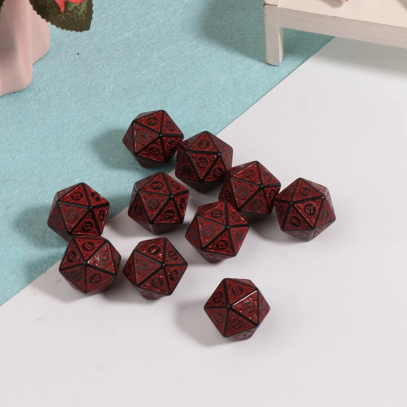 

10Pcs 20 Sided D20 Board Table for Creative Family Playing Game for RPG