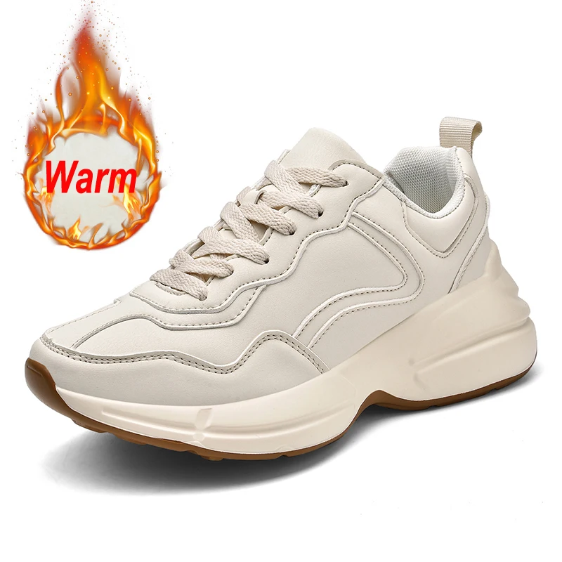 

Дизайнерские повседневные толстые зимние весенние туфли для женщин и мужчин, роскошные массивные белые кроссовки на платформе для девушек,...