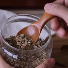 Деревянные ложки мини-кофейные чайная ложка, ложки для соли, емкость для приправ, деревянные кухонные ложки с короткой ручкой, 10 шт.
