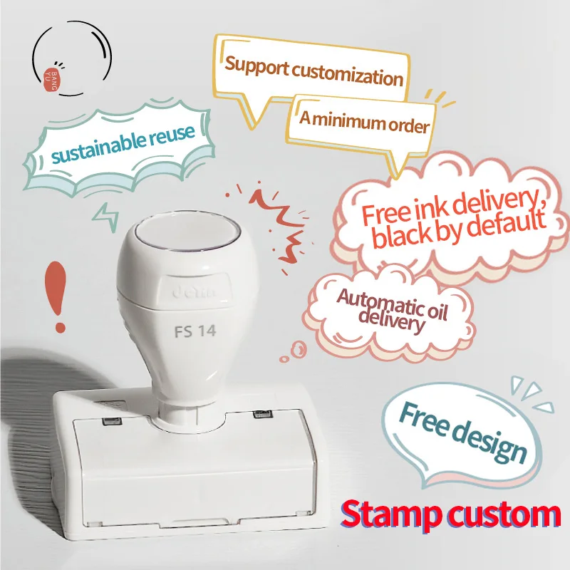 

Automatic seal engraving cute personalized logo seal printing customized pattern DIY circular rectangular postmark