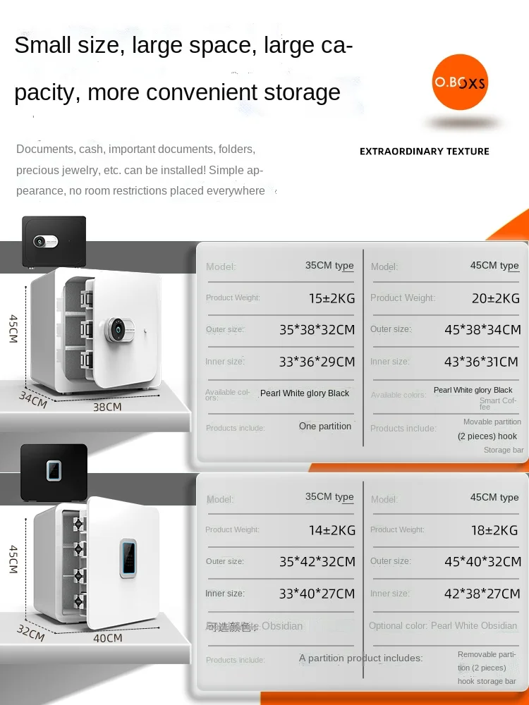 

YY All-Steel Invisible Bedside Mini Wall Wardrobe Fingerprint Password Safe