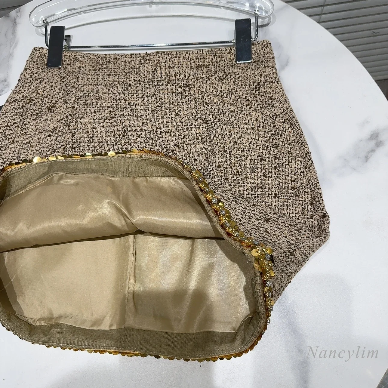 Женский комплект из двух предметов элегантный короткий пиджак с золотыми