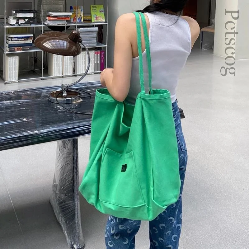 

Однотонная холщовая женская сумка через плечо