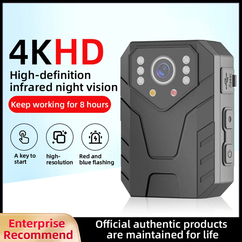 

Новая мини-камера для корпуса 4K HD Full 1080P 2 дюйма IPS сенсорный экран видеорегистратор ночного видения охранная мини-камера для полицейского корпуса