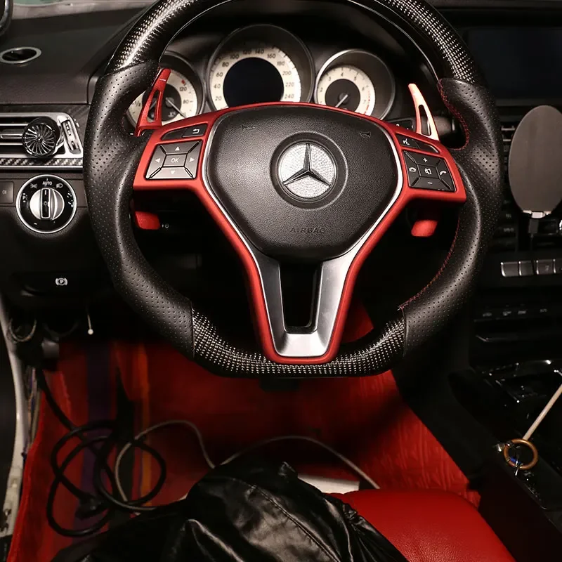 Для Mercedes Benz A B C E GlA GLK Class W176 W246 W204 W207 W218 W212 Автомобильная рамка рулевого колеса