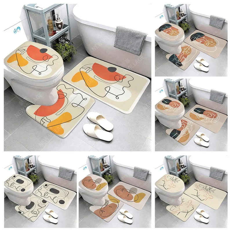 

Нескользящий коврик для ванной комнаты, маленький коврик для душа, декоративный Впитывающий Коврик для ног, вход в ванну, коврик для туалета Morandi Nordic Modern