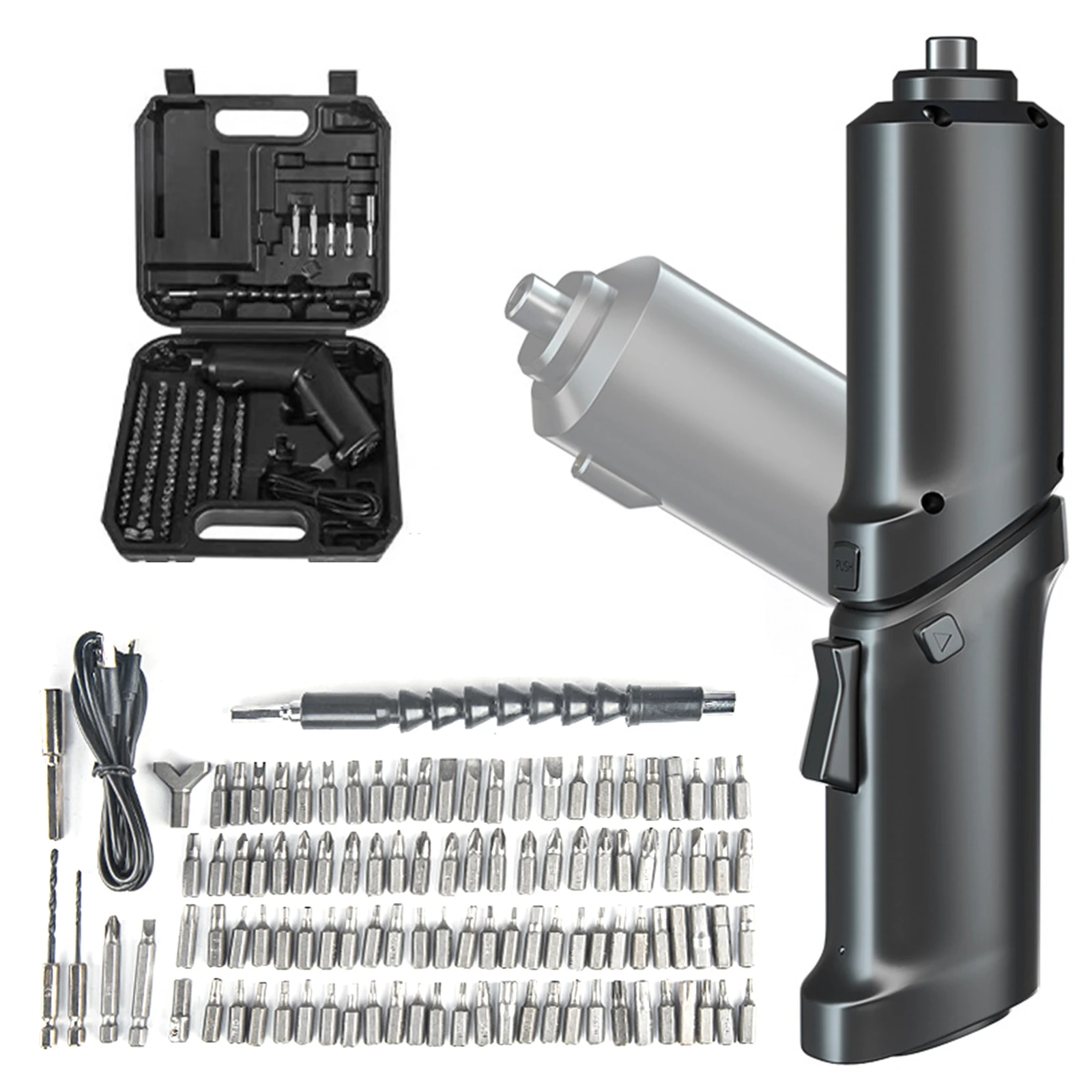 

3.6V Electric Screwdriver Multifunctional Mini Rechargeable Lithium Battery Screwdriver with Electric Drill Bit Set