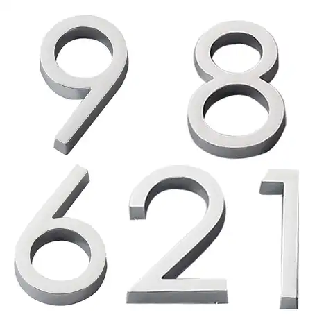 3D наклейка с цифрами для дома, самоклеящаяся дверная табличка, знак, номер адреса для квартиры, гостиницы, домашний декор