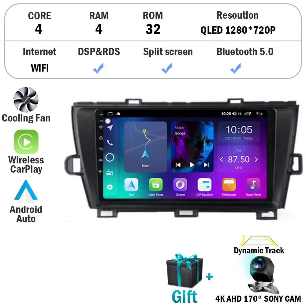 

Android 15 для Toyota Prius XW30 30 2009-2015 Автомобильный радиоприемник Мультимедийный видеоплеер Навигация Стерео GPS 360 Камера No 2 Din 9 дюймов