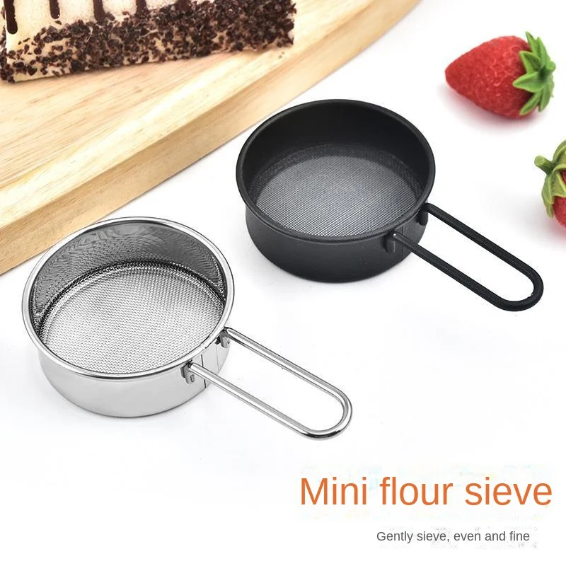 

Stainless Steel Flour Sieve Hand-Held Mesh Screen Filter Baking Sifter W/ Handle Flour Strainer Kitchen Tools Accessories