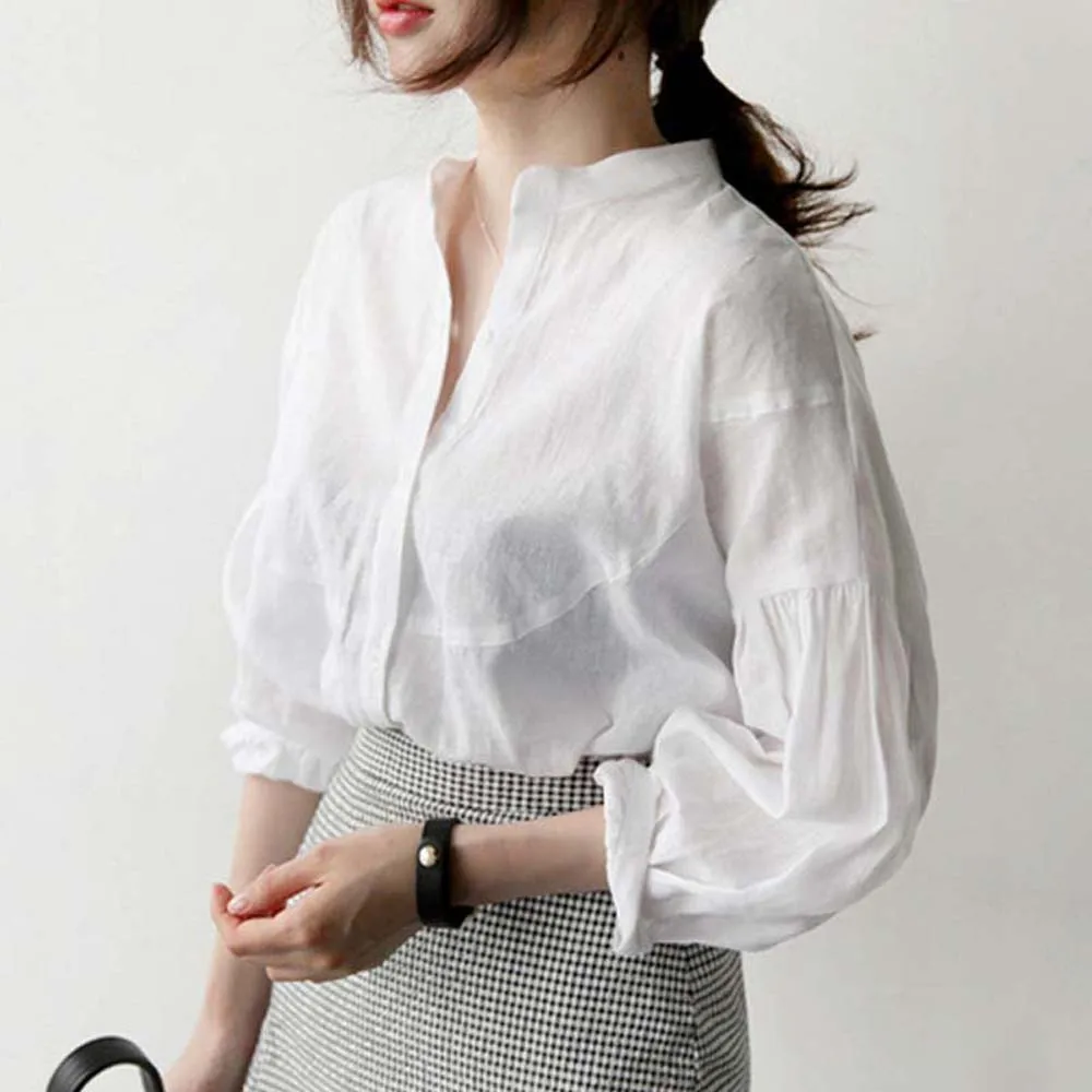 

Women's Blouse Chic Pre-fall Top Shirt Loose Professional Shirt Fashion Gentle Top Summer Japan Korean 2022 New Office Lady