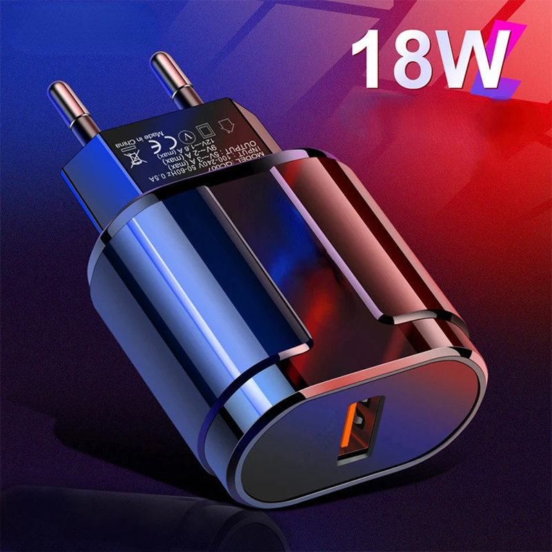 

Quick Charge QC 3.0 USB US EU Charger Universal Mobile Phone Charger Wall Fast Charging Adapter For iPhone
