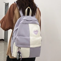 est new patchwork waterproof nylon girls school backpack female casual book primary schoolbag women kawaii laptop bolsa mochila