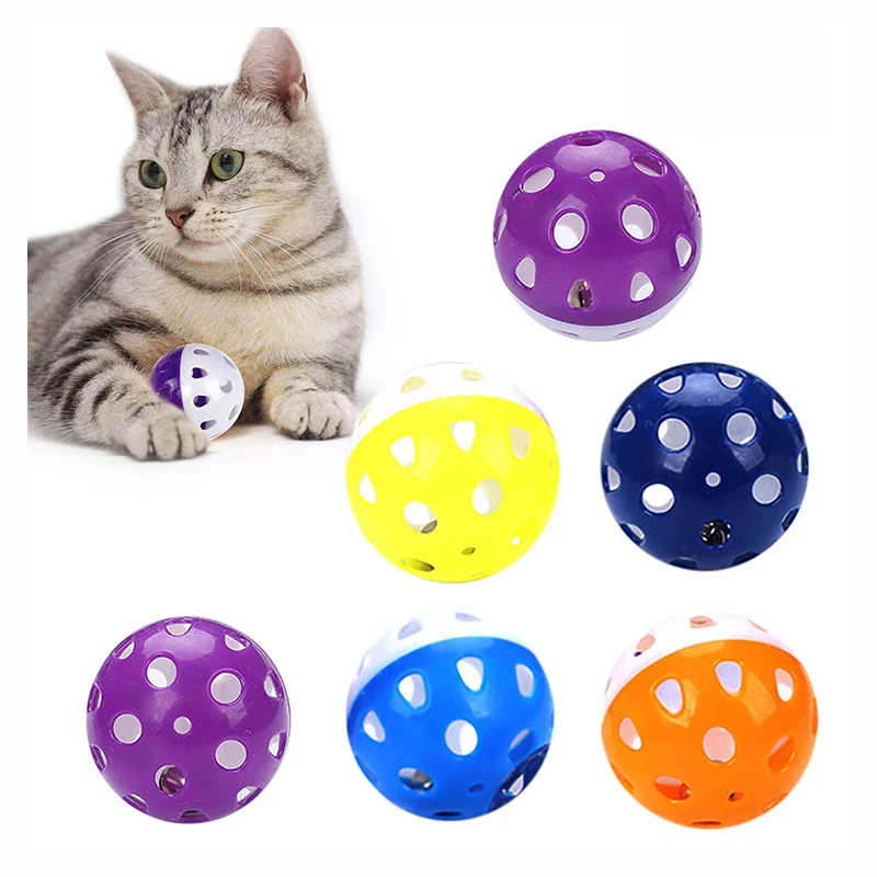 

1pcs Toys for Cats Ball with Bell Playing Chew Rattle Scratch Plastic Ball Interactive Cat Training Toys Cat Toy Pet Supplies