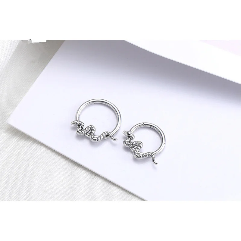 Stainless Steel Snake Nose Punk Rings Fashion Cartilage Earring Unisex Trendy Jewelry Personalized Party Jewelry Wholesale