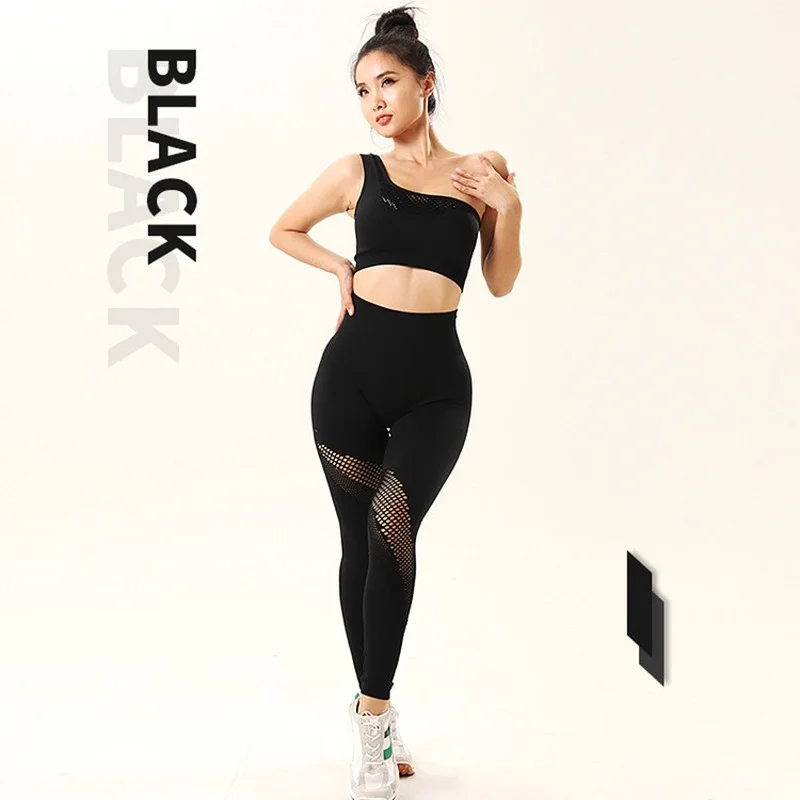 

Seamless Women Sportwear Warm Suit Sport Women's Clothing Hollow Out Leggings Fitness Top Tracksuit Bra Pant Set Clothes Yoga
