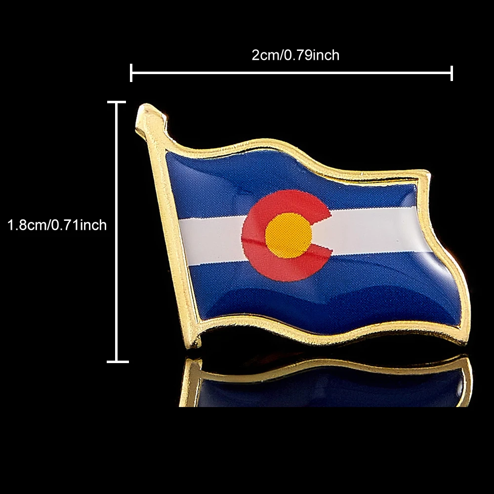 США штат Колорадо металлический значок булавка для лацканов курток одежды