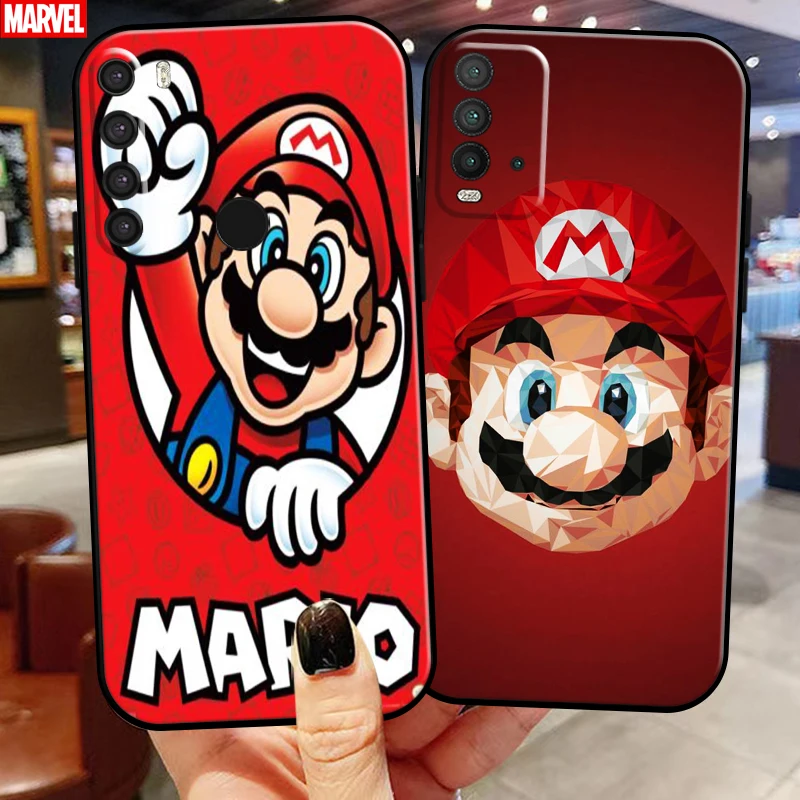 

Cartoon Super Mario Bros Phone Case For Xiaomi Redmi Note 10 10S 9 9S 9T 5G 8 8T 7 Pro Redmi 10 9 9T 9A 9C 8 8A Back Carcasa