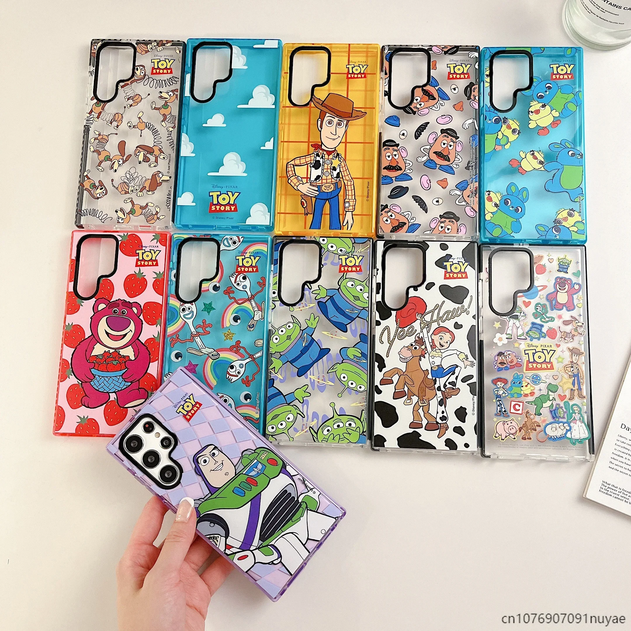 

Cartoon Disneys Toys Storys Buzz Lightyear Woody Toys Phone Case For Samsung Galaxy S23 S22 S21 S20 Couple Anti-drop Cover