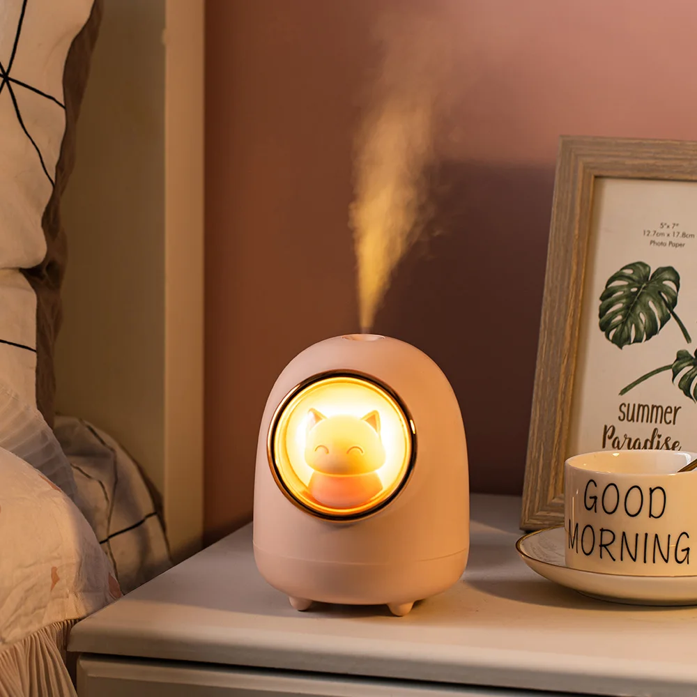 

Nordic Home Decoration Accessories Modern Creative Kitten Night Light Air Humidifier Room Desktop Decoration Mood Light Gift