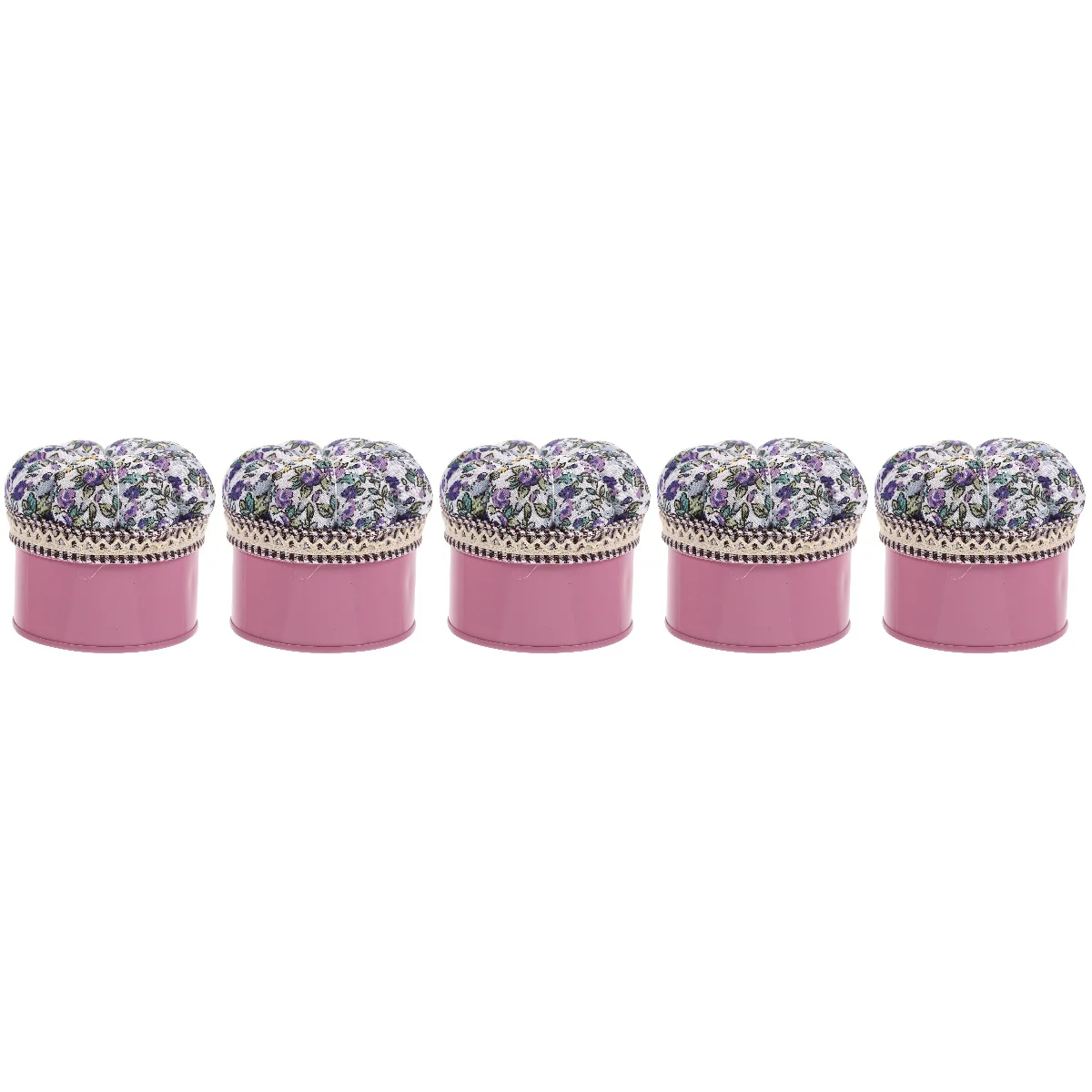 

5pcs Glass Pin Holder Decorative Sewing Pin Storage Box for Home