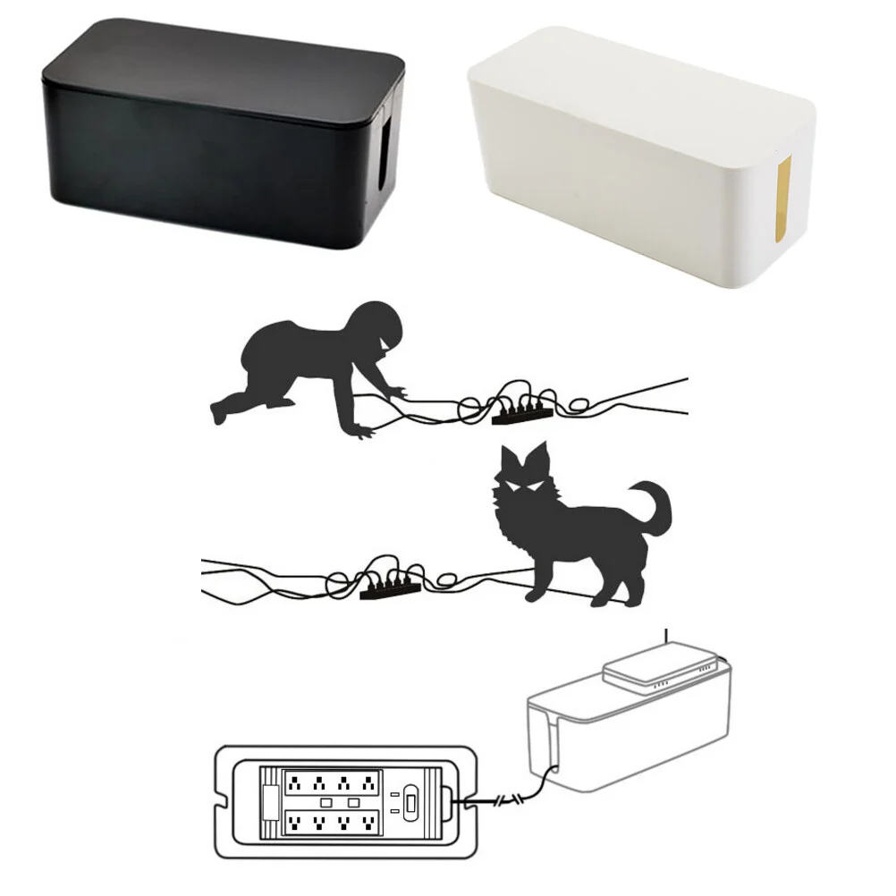 

Power Supply Cable Cover Box Strip Management Computer Charging Line Organizer Wire Wire organizer