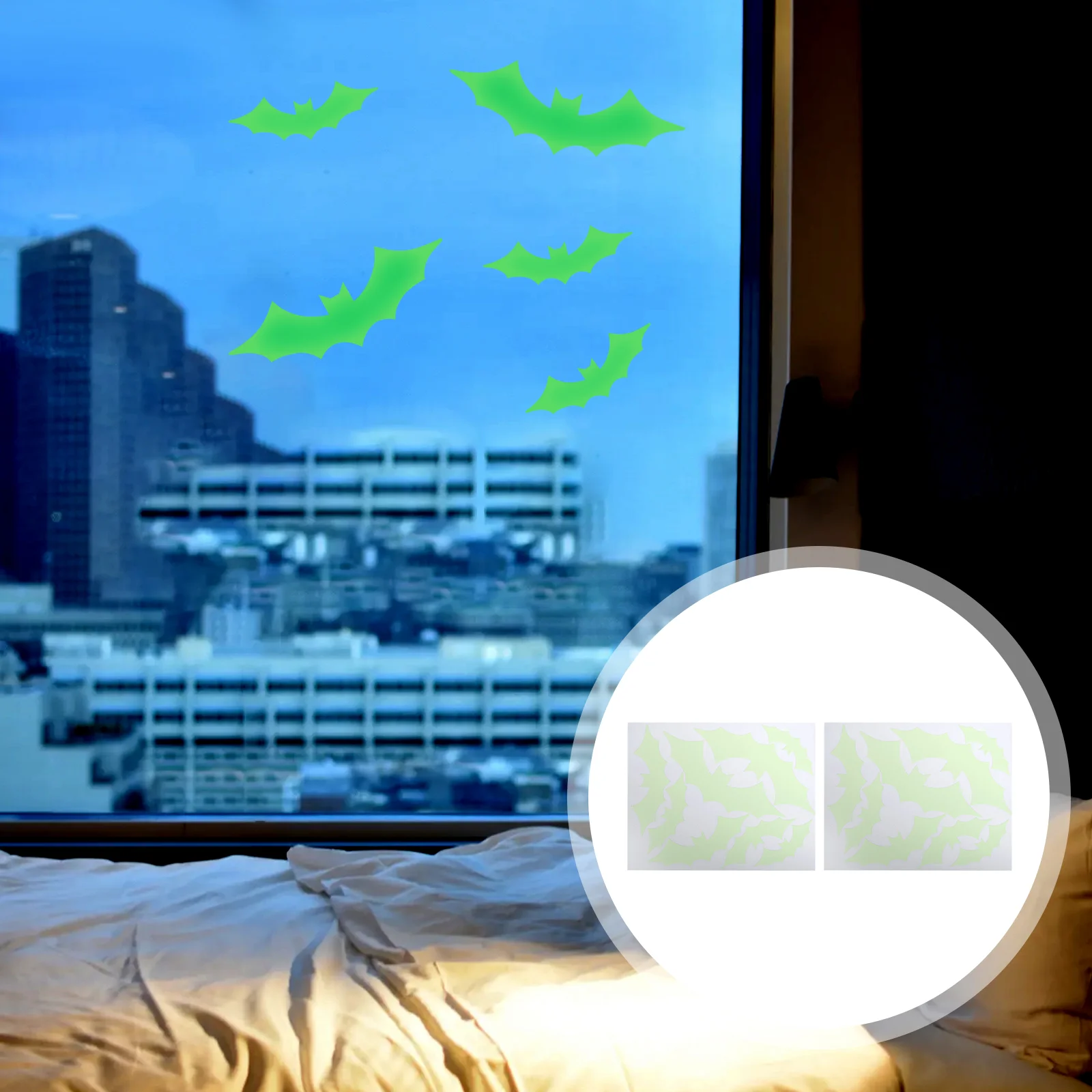 

2 Sets Cartoon Luminous Bat Pattern Wall Stickers Adhesive Fluorescent Stickers