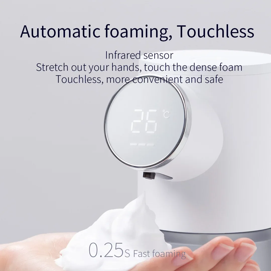 

Automatic Soap Dispenser Rechargeable 320ml Infrared Sensor Liquid Soap Dispensers Digital Display Foam Hand Sanitizer Machine