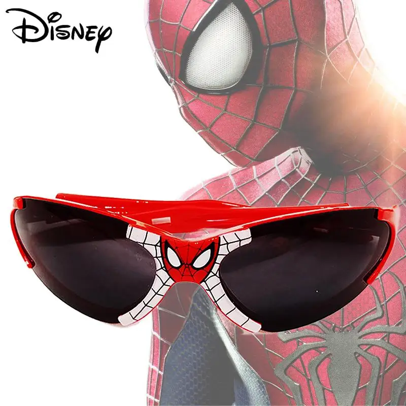

Kawaii Disney Spiderman Sunglasses Boys Cool Fashion Cartoon Spiderman Glasses Kids UV400 Anti-Ultraviolet Sunshade Mirror Toys