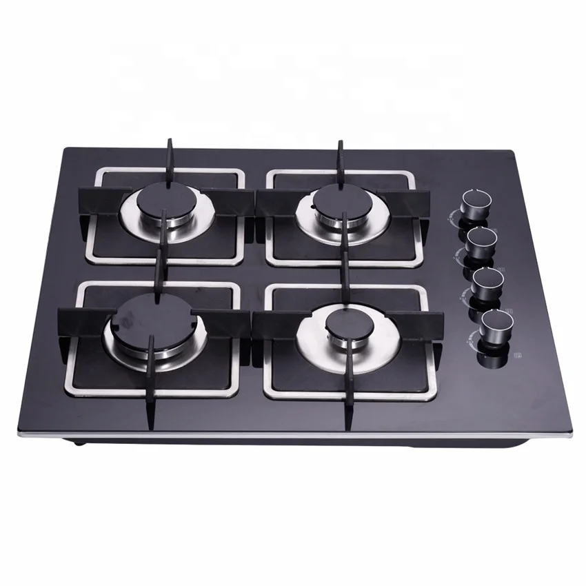 

Tempered Glass Panel 4 Burners Built in Gas Cooktops Cast Iron Pan Support Spare Part Kitchen Appliance Sabaf Burner Gas Hob