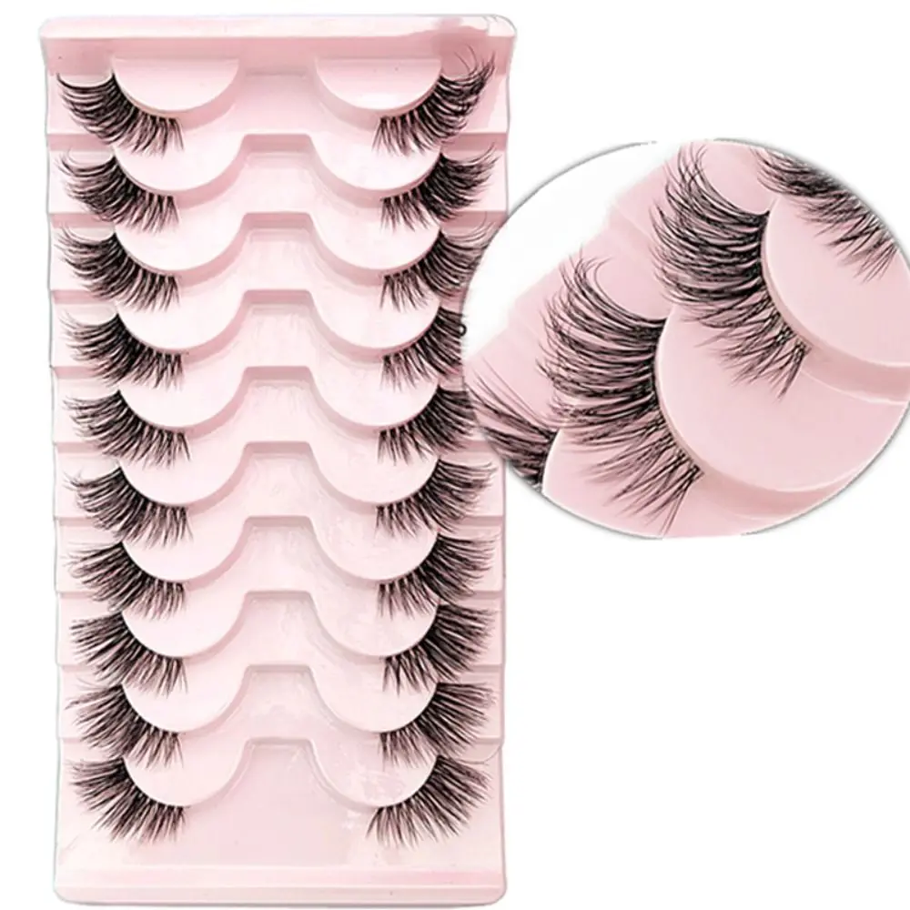 

10 пар/коробка, Объемные Накладные ресницы ручной работы