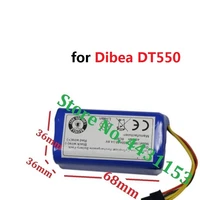 battery for dibea dt550 robot vacuum cleaner new li ion 18650 14 4v 14 8v 2800mah
