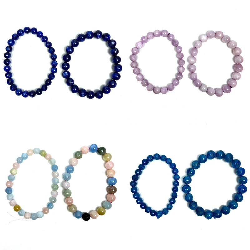 Браслет из натурального камня для мужчин и женщин Кианит Лунный Камень Синий