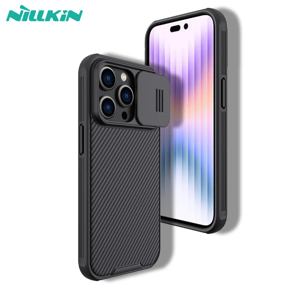 

Для iPhone 14 13 12 Pro Max 14 Plus 13 12 Mini чехол NILLKIN слайд камера защита объектива Защита конфиденциальности жесткая задняя крышка ПК