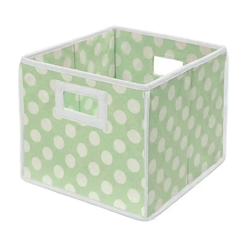 

Basket, Storage Cube - Sage Polka Dot